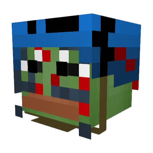 Chef_rob Minecraft avatar head, 3D render