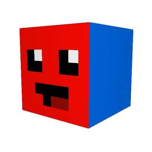 Chefacet Minecraft avatar head, 3D render