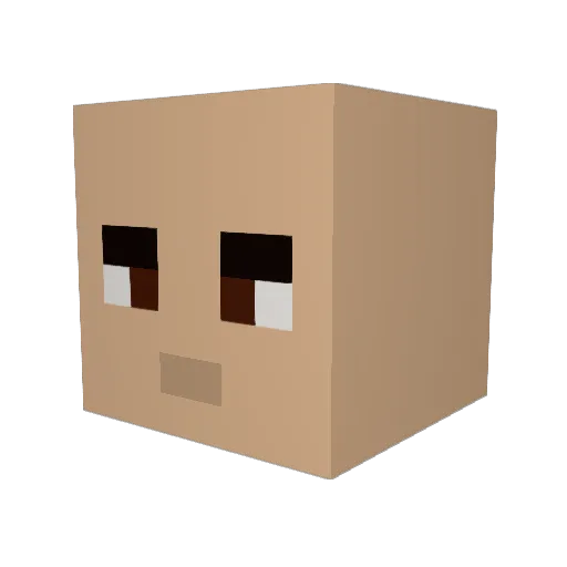 Chefan Minecraft avatar head, 3D render