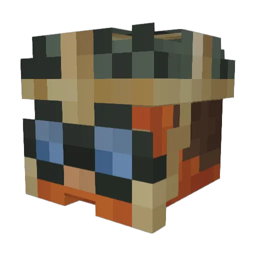ChefboyJake Minecraft avatar head, 3D render