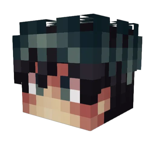 Cheks_ Minecraft avatar head, 3D render