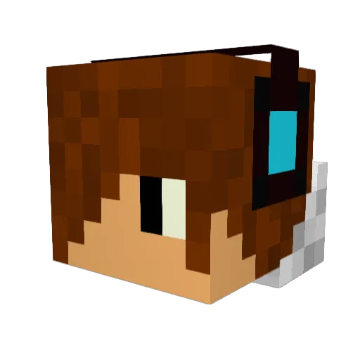 ChelChannel Minecraft avatar head, 3D render