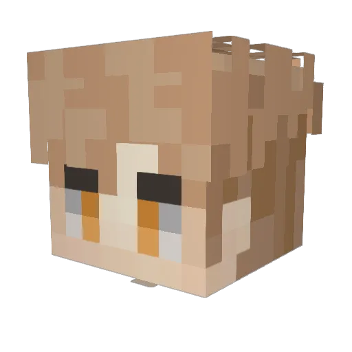 Chelangas Minecraft avatar head, 3D render