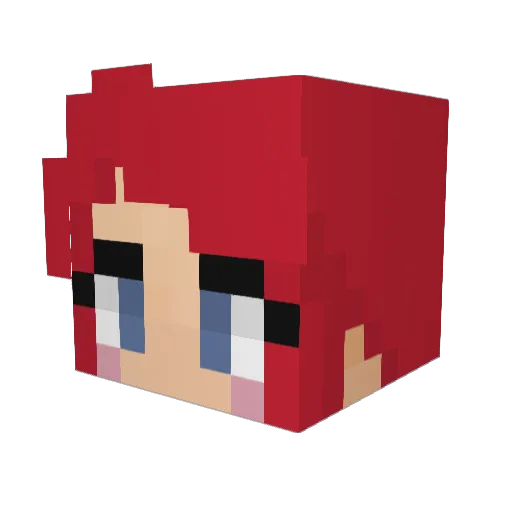 Cheli_Heart Minecraft avatar head, 3D render