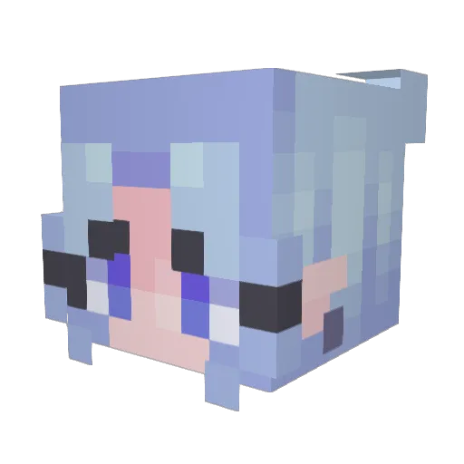 Chelibean Minecraft avatar head, 3D render