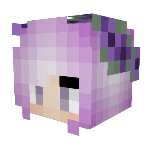 Cheline_ananas Minecraft avatar head, 3D render