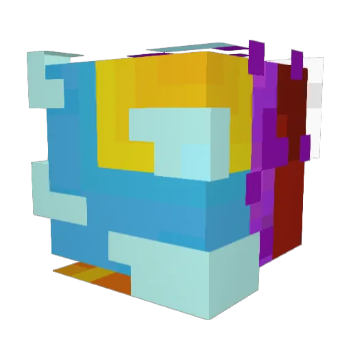 ChellX Minecraft avatar head, 3D render