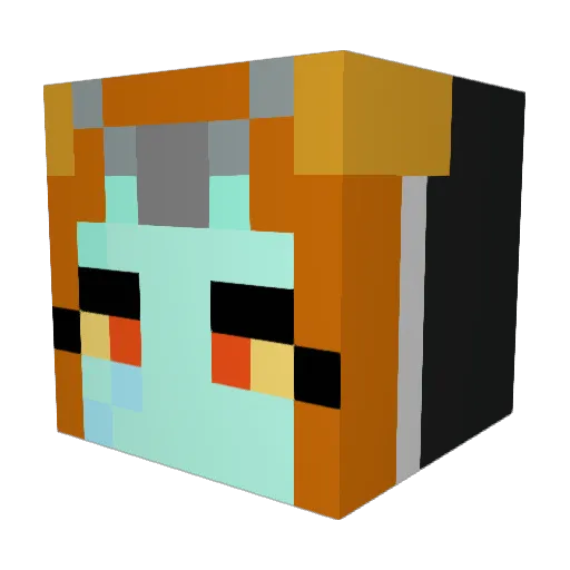 ChelleBeanLatte Minecraft avatar head, 3D render