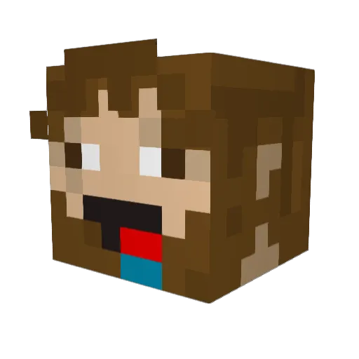 Chelleman Minecraft avatar head, 3D render