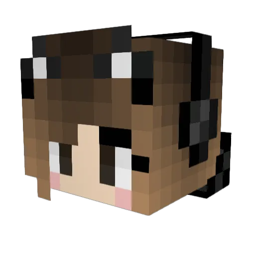 Chellemussen Minecraft avatar head, 3D render