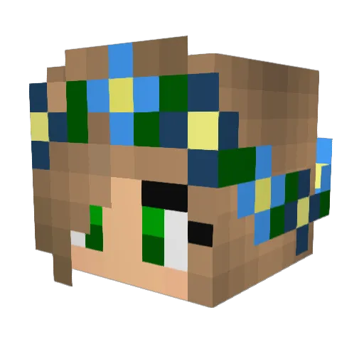 Chellie11 Minecraft avatar head, 3D render