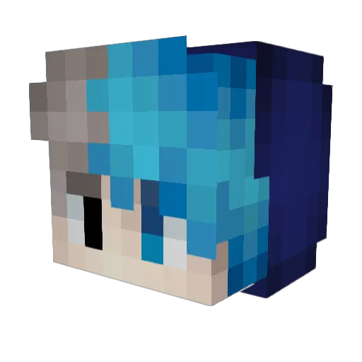 Chellikar Minecraft avatar head, 3D render