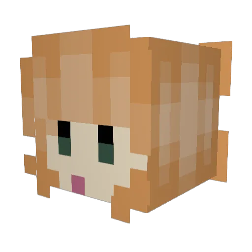 Chelly1508 Minecraft avatar head, 3D render
