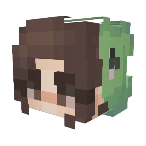 ChellyCultist13 Minecraft avatar head, 3D render