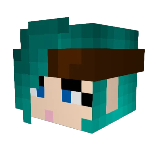Chellybeans Minecraft avatar head, 3D render