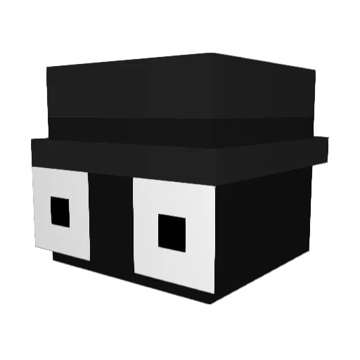 Chelovecheck Minecraft avatar head, 3D render