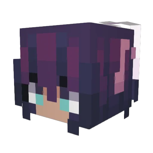 Chels0708 Minecraft avatar head, 3D render