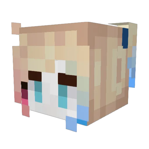 ChelseaCharnel Minecraft avatar head, 3D render