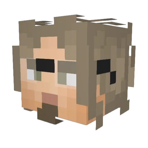 ChelseaCzE Minecraft avatar head, 3D render