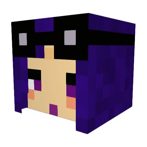 ChelseaLove Minecraft avatar head, 3D render