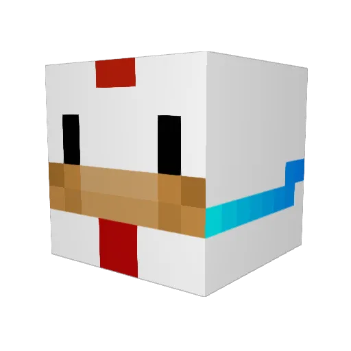 Chelseas_Shadow Minecraft avatar head, 3D render