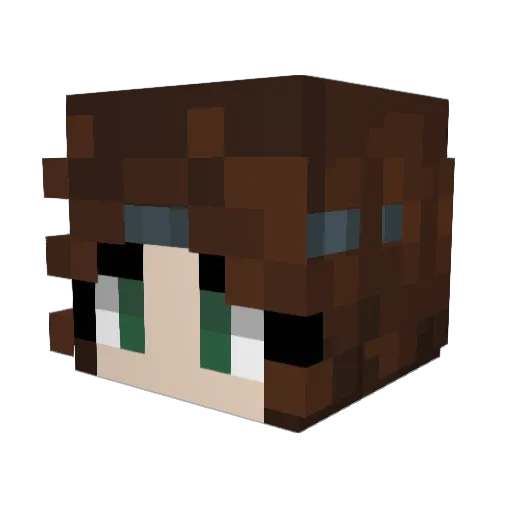 Chelsx0x Minecraft avatar head, 3D render
