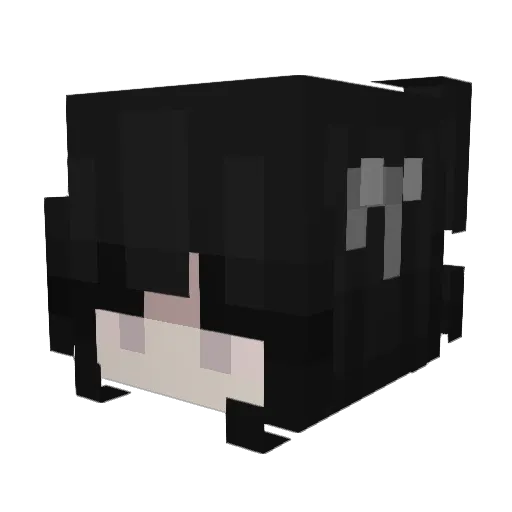 Chelsxa Minecraft avatar head, 3D render