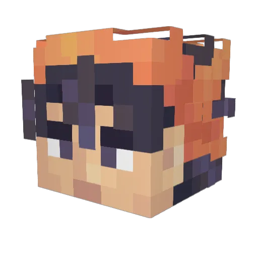 Cheltz Minecraft avatar head, 3D render