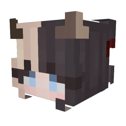 Chelune Minecraft avatar head, 3D render