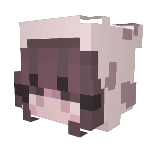Chelxea Minecraft avatar head, 3D render