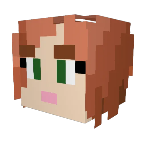 ChemCat42 Minecraft avatar head, 3D render