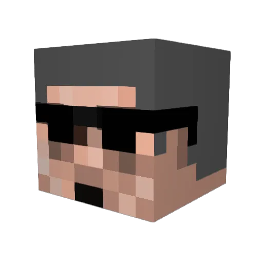 ChemDealer Minecraft avatar head, 3D render