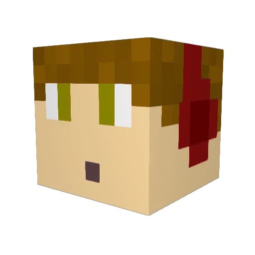 ChemHero108 Minecraft avatar head, 3D render