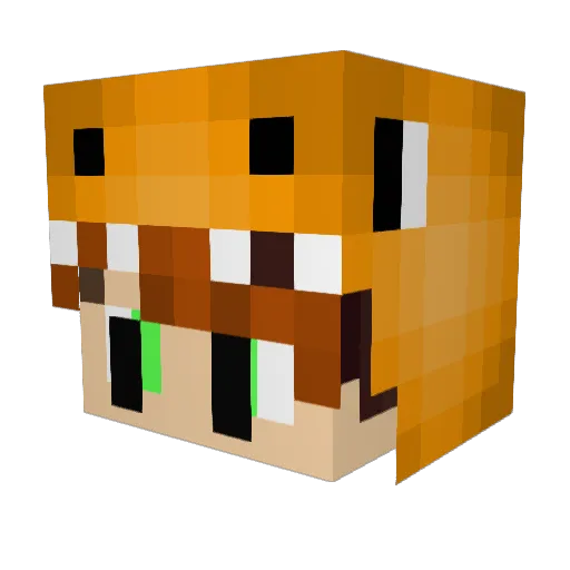 Chemistat Minecraft avatar head, 3D render