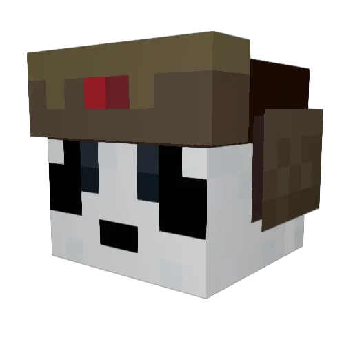 Chemping Minecraft avatar head, 3D render