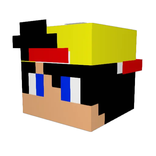 Chemsoo Minecraft avatar head, 3D render