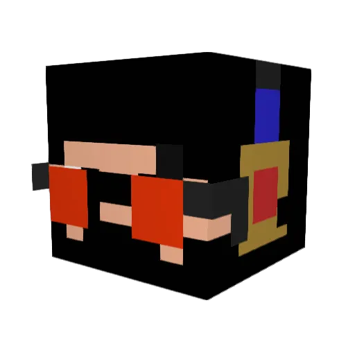 Chemsyyy Minecraft avatar head, 3D render