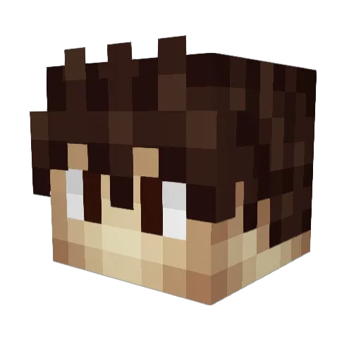Chen04 Minecraft avatar head, 3D render
