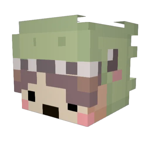 Chen950424 Minecraft avatar head, 3D render