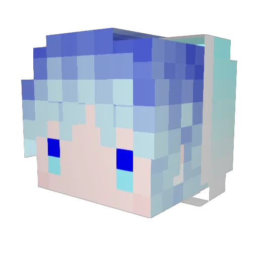 ChenChen_048 Minecraft avatar head, 3D render