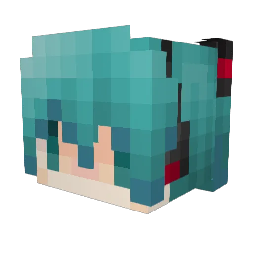 ChenChu Minecraft avatar head, 3D render