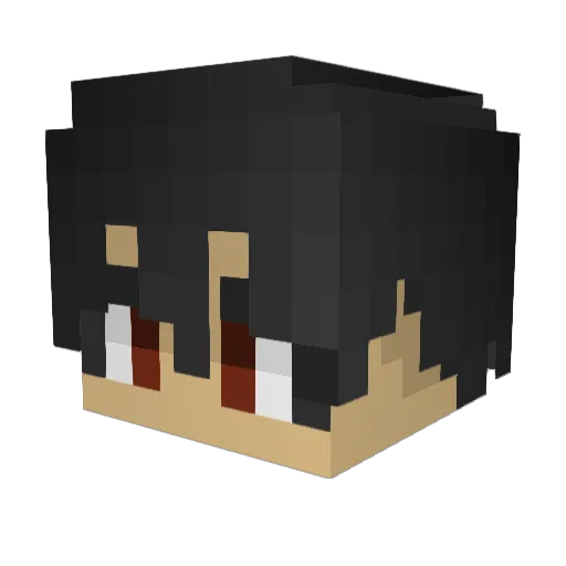 ChenHZ18 Minecraft avatar head, 3D render