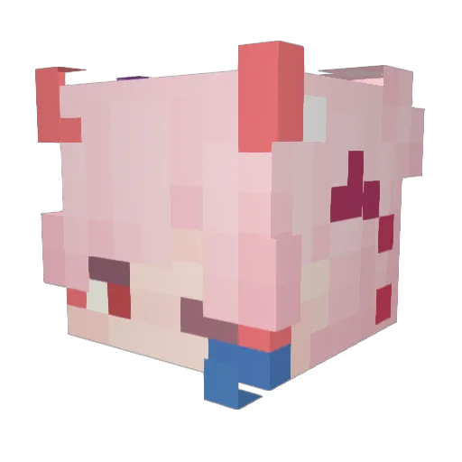 ChenLiuzhu Minecraft avatar head, 3D render