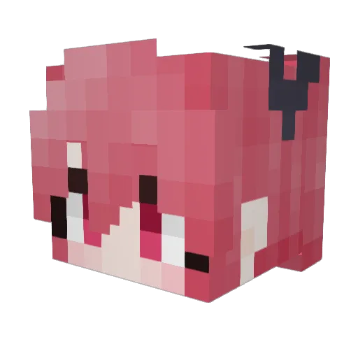 ChenQrrr Minecraft avatar head, 3D render