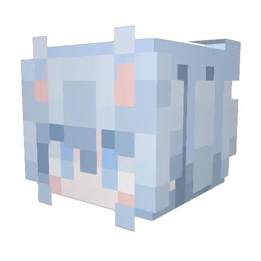 ChenSi_ Minecraft avatar head, 3D render