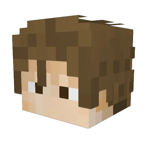 ChenWE Minecraft avatar head, 3D render