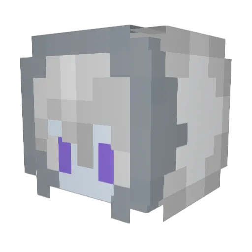 ChenXi_China Minecraft avatar head, 3D render