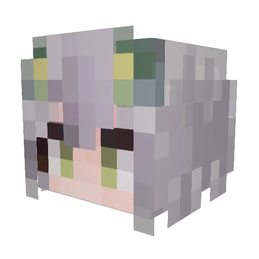 Chen_Xixix Minecraft avatar head, 3D render