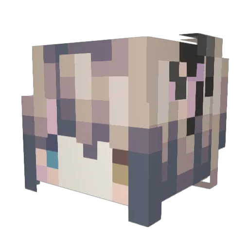 Chen__Wo Minecraft avatar head, 3D render