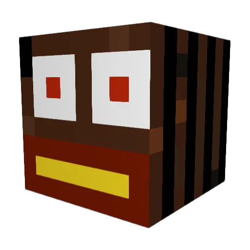 Chenard Minecraft avatar head, 3D render